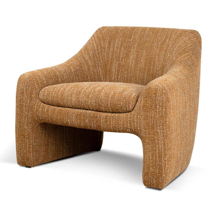 Rubin Fabric Armchair - Ginger Brown by Interior Secrets - AfterPay Available