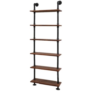 Rustic Wall Shelves Display Bookshelf Industrial DIY Pipe Shelf Brackets