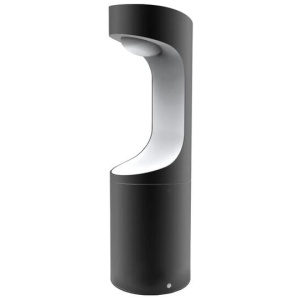 SETH Garden Bollard Light 9W Round Matte Black with White 3000K IP54 H300mm 350LM