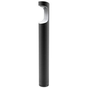 SETH Garden Bollard Light 9W Round Matte Black with White 3000K IP54 H800mm 350LM