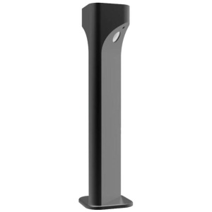 SHU Garden Bollard Light 11W Square Dark Grey 3000K IP65 H500mm 2 Diffuser 540LM