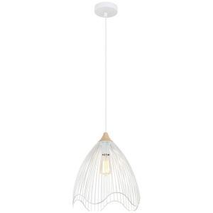 SPIAGGIA Pendant Lamp Light Interior ES White Wire Cone with Wavy Edge OD330mm