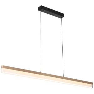 Salas Contemporary Pendant Hanging Lamp Light Aluminium Acrylic Coffee Gold Brushed