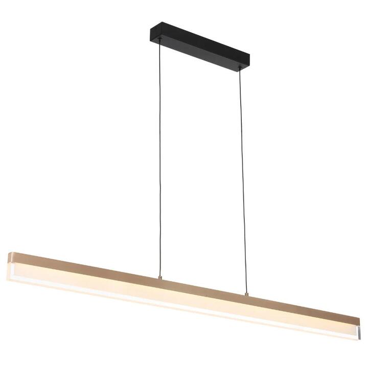 Salas Contemporary Pendant Hanging Lamp Light Aluminium Acrylic Coffee Gold Brushed