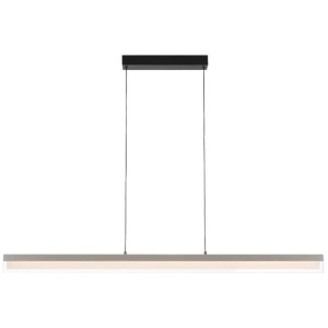 Salas Contemporary Pendant Hanging Lamp Light Aluminium Acrylic Pearl Grey Brushed