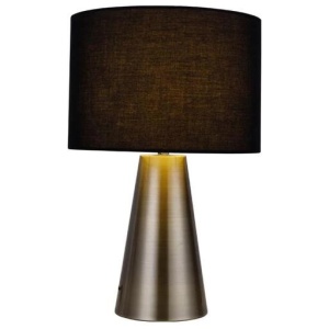 Salina Touch Modern Elegant Table Lamp Desk Light - Antique Brass & Black