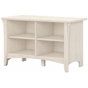 Salinas Shoe Bench Cabinet Storage - Antique White