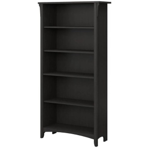 Salinas Stockton 5 Shelf Bookcase Display Storage Cabinet - Vintage Black