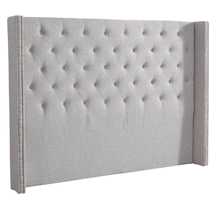 Samiya Queen Bedhead - Clay Grey by Interior Secrets - AfterPay Available