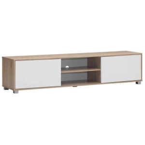 Samuel Lowline Entertainment Unit TV Stand W/ 2-Doors 180cm - Oak/White