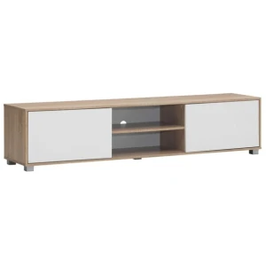 Samuel Lowline Entertainment Unit TV Stand W/ 2-Doors 180cm - Oak/White