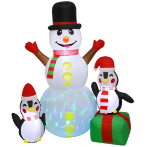 Santaco 1.8M Inflatable Christmas Snowman LED Lights
