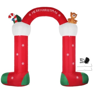 Santaco Christmas Inflatable Decor Stocking Arch 3M LED Lights Xmas Party