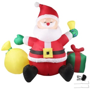 Santaco Inflatable Christmas Outdoor Decorations Santa LED Lights Xmas Party