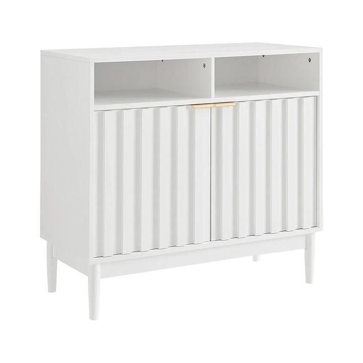 Sarantino Eleni 2-Door Sideboard Buffet Hallway Cabinet Storage Console Cupboard in White