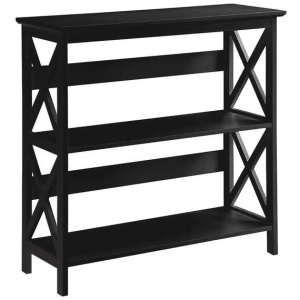 Sarantino Lucas 3-Tier Bookshelf Display Rack in Black