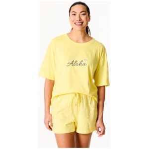 Sash & Rose Women's Cotton Jersey Short & Tee PJ Set