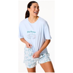 Sash & Rose Women's Cotton Jersey Short and Tee Pyjama Set