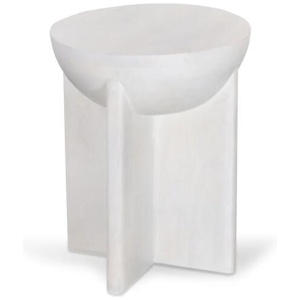 Savio 40cm Round Side Table - Cafe White by Interior Secrets - AfterPay Available