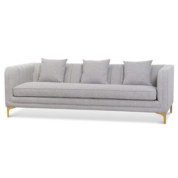 Scott 3 Seater Sofa - Ash Grey Boucle by Interior Secrets - AfterPay Available