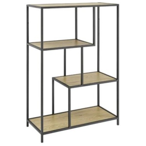 Seaford 3-Tier Bookshelf Display Shelf Bookcase Wild Oak