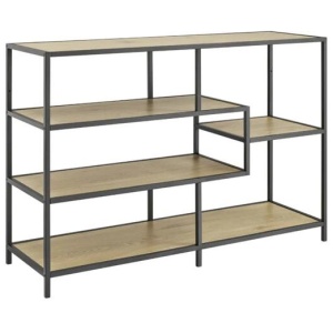 Seaford 4-Tier Bookshelf Display Shelf Bookcase Wild Oak