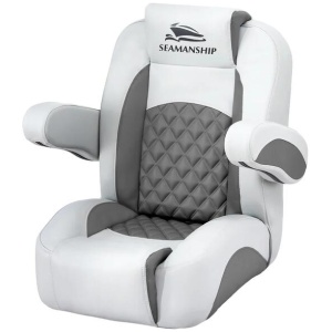 Seamanship Reclining Captain Boat Seat 90°-155° Recline, 19cm Thick Cushion