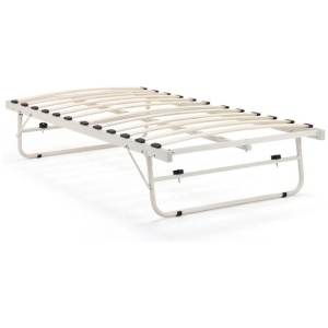 Seattle Metal Bed Frame Pull-Out Trundle Bed Single Size - White