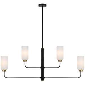 Sebring Modern Pendant Hanging Lamp Light Glass Metal Black Antique Gold Opal Matt Matte