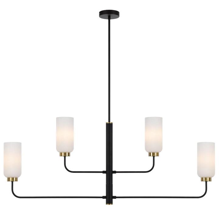 Sebring Modern Pendant Hanging Lamp Light Glass Metal Black Antique Gold Opal Matt Matte