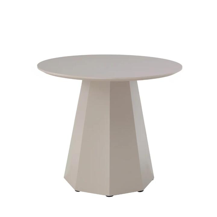 Sefina Modern Round Wooden Kitchen Dining Table 90cm Putty