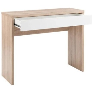Serengeti Wooden Hallway Console Hall Table W/ 1-Drawer - Natural/White