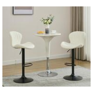 Set Of 2 Irene Bar Stools Neutral