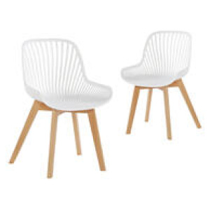 Set Of 2 Jinan Dining Chairs White