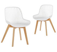 Set Of 2 Jinan Dining Chairs White