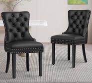 Set Of 2 Loko Dining Chairs Black