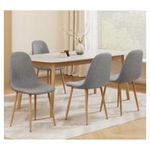 Set Of 4 Reno Black Dining Chair Grey