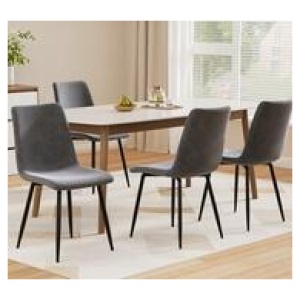Set Of 4 Susana Dining Chair Grey