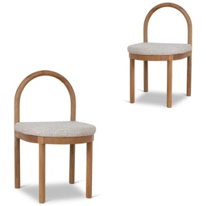 Set of 2 - Adir Natural Dining Chair - Pale Beige by Interior Secrets - AfterPay Available