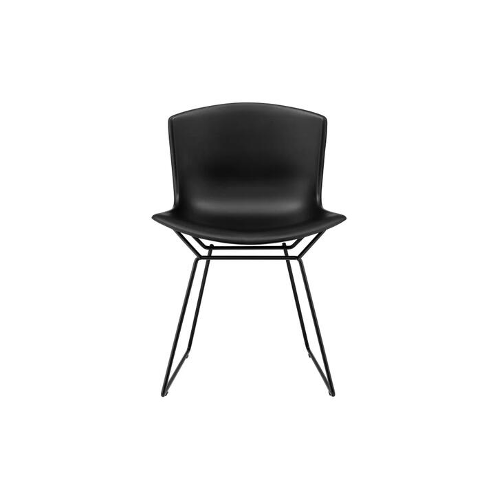 Set of 2 Bertoia Replica Molded Shell Side Kitchen Dining Chair - Black