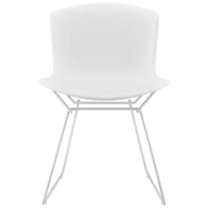 Set of 2 Bertoia Replica Molded Shell Side Kitchen Dining Chair - White