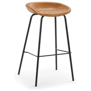 Set of 2 Emerson Premium Quilted Kitchen Counter Bar Stools - Tan