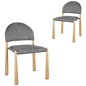 Set of 2 - Fabian Dining Chair - Neutral Grey by Interior Secrets - AfterPay Available