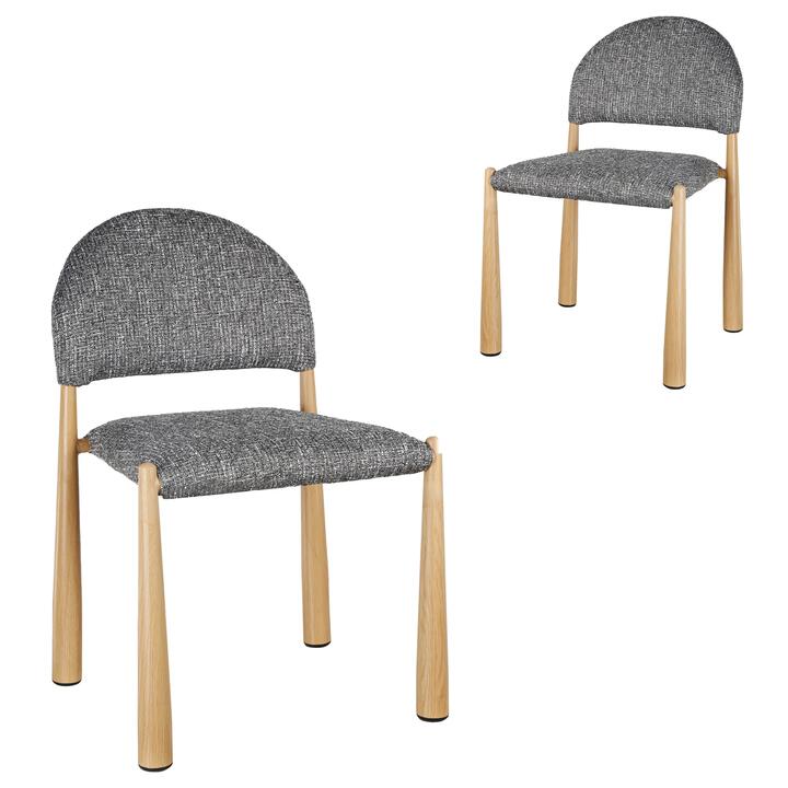 Set of 2 - Fabian Dining Chair - Neutral Grey by Interior Secrets - AfterPay Available