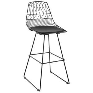 Set of 2 Lucy Kitchen Counter Bar Stool - Black