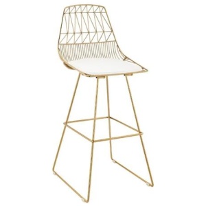 Set of 2 Lucy Kitchen Counter Bar Stool - Gold
