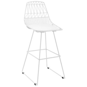 Set of 2 Lucy Kitchen Counter Bar Stool - White