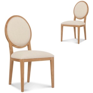 Set of 2 - Lula Natural Dining Chair - Dawn Beige by Interior Secrets - AfterPay Available