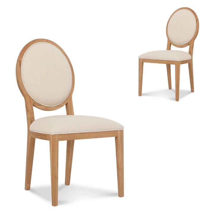 Set of 2 - Lula Natural Dining Chair - Dawn Beige by Interior Secrets - AfterPay Available