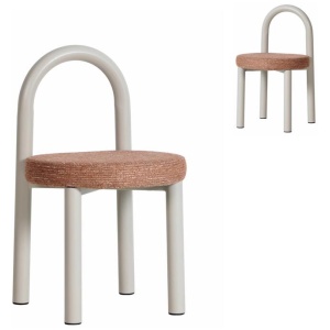 Set of 2 - Luzia White Dining Chair - Russet Brown by Interior Secrets - AfterPay Available